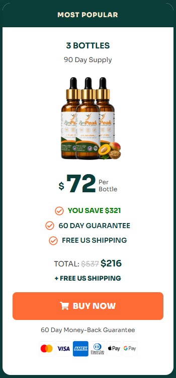 LipoPeak 3 Bottle Price